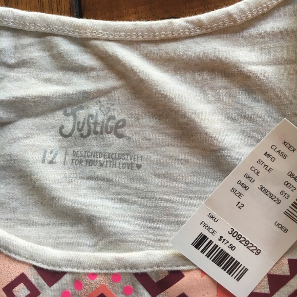 Girls Justice top new with tag - Picture 2 of 2