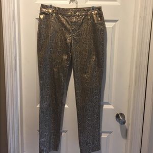 Chico's Platinum "Snakeskin" Jeans