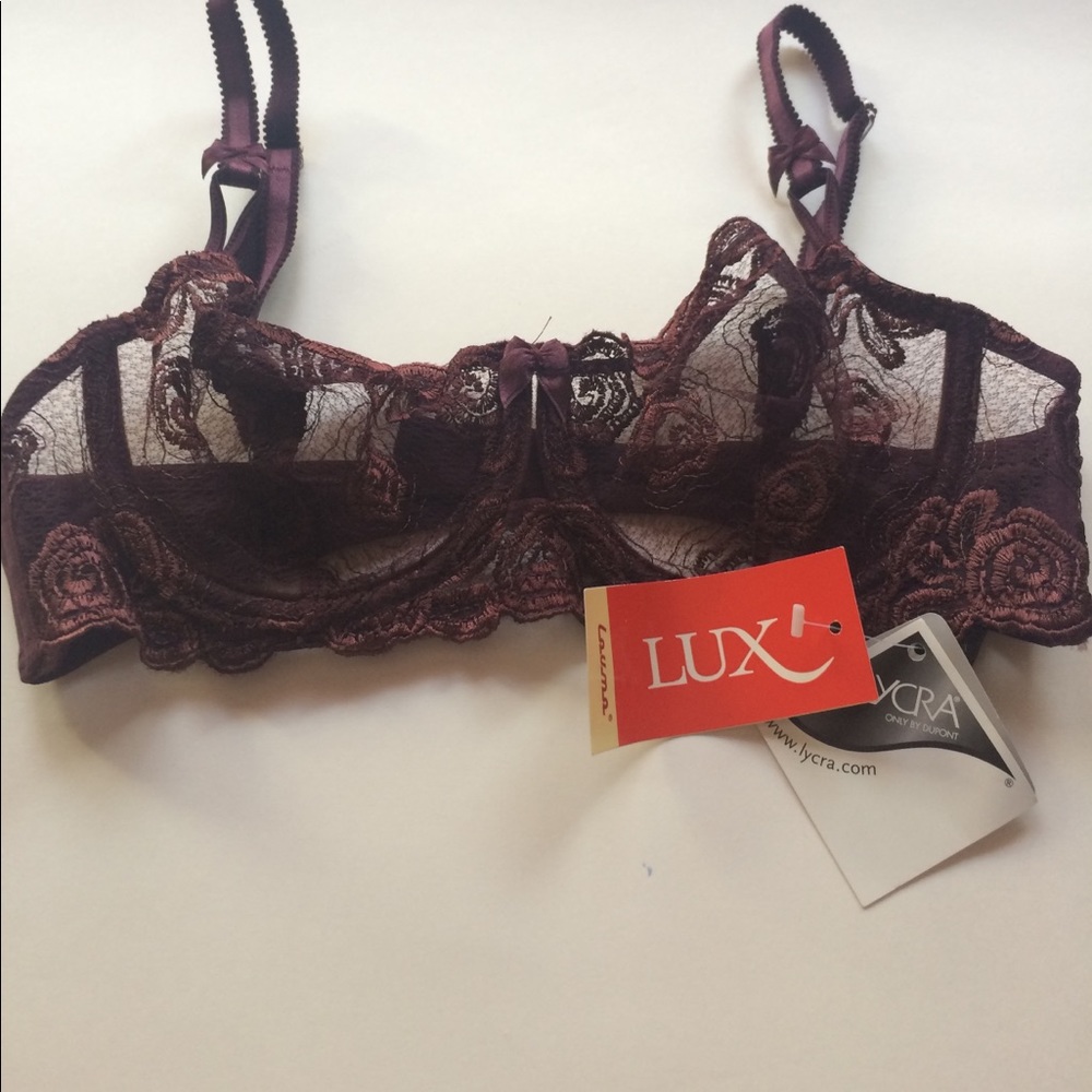 Dark purple wire bra sheer