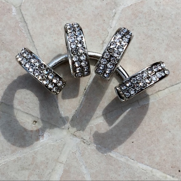 Crystal Ear Cuff in Gold or Silver - No Piercing - Picture 4 of 5