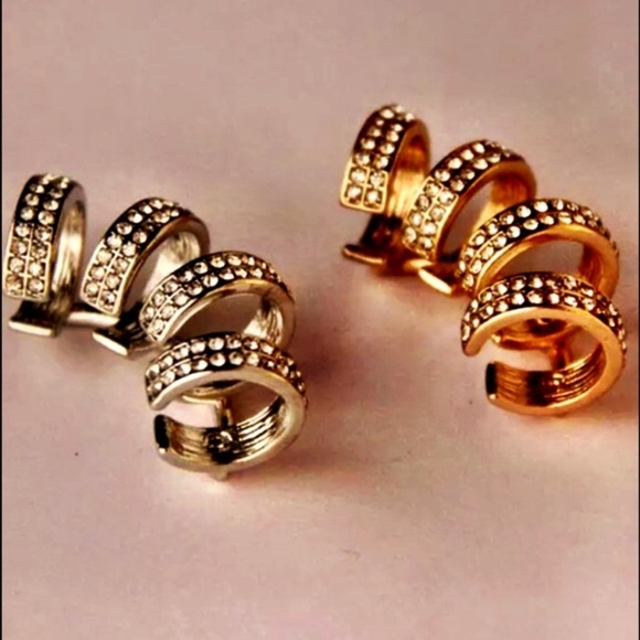 Crystal Ear Cuff in Gold or Silver - No Piercing - Picture 2 of 5