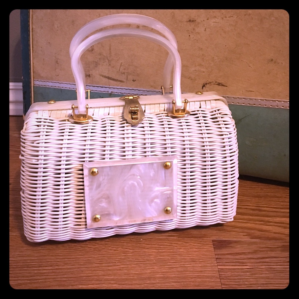 Vintage 1960's Style-craft Miami Basketweave Purse