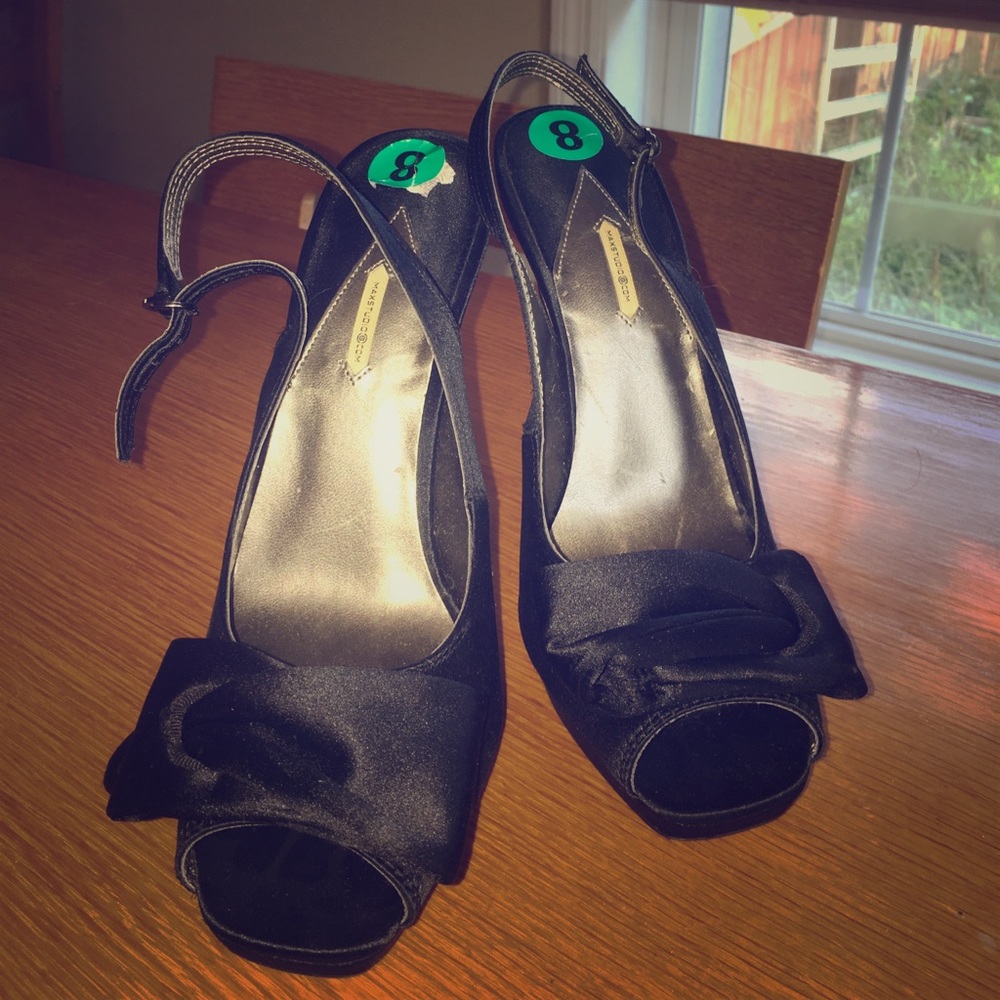 Max studio black high heels size 8
