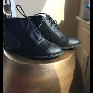 ASOS flat cap-toe booties