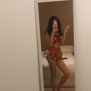 Top and shorts watermelon set
