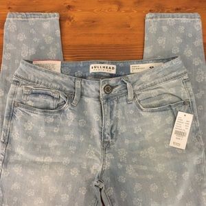 NWT Pacsun Bullhead Denim Ankle Skinny Floral 7