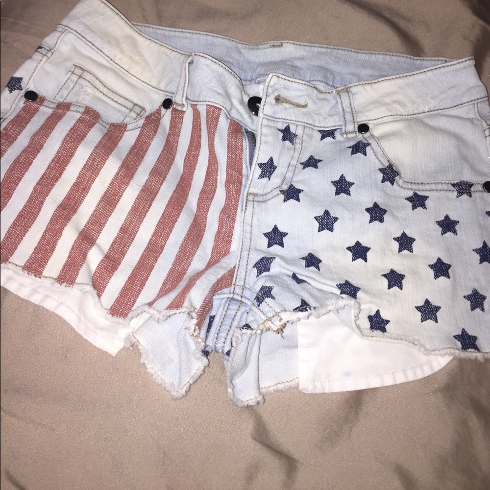 Stars and Stripes jean shorts