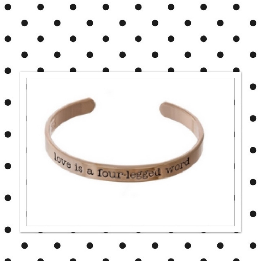 love is a four-legged word bracelet