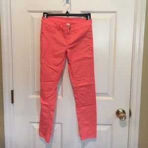 Justice girls coral jeans/jeggings size 10