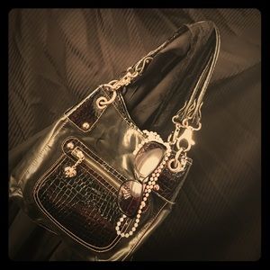 Black Kathy Van Zeeland Handbag adjustable straps