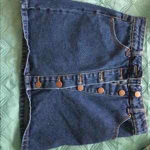 High rise Jean skirt