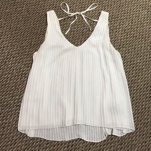 White Pleated Top