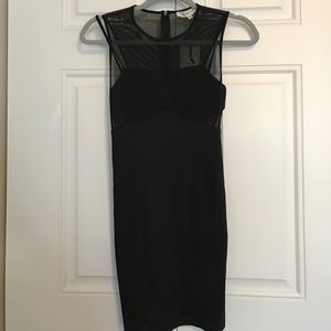 🆕 Sleek Cocktail Dress with Sheer Top