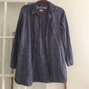 Madewell longline chambray top