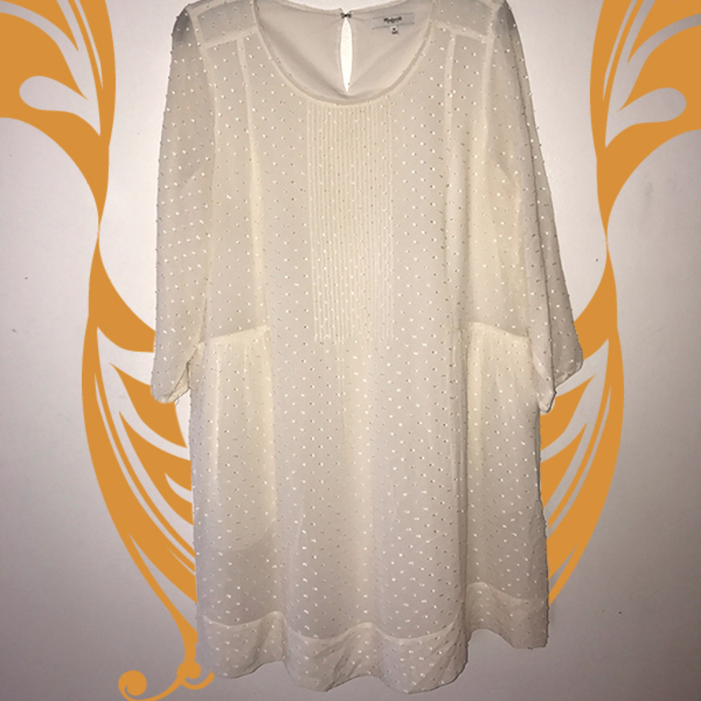 Madewell beaded cream top