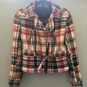 Plaid Moto Jacket