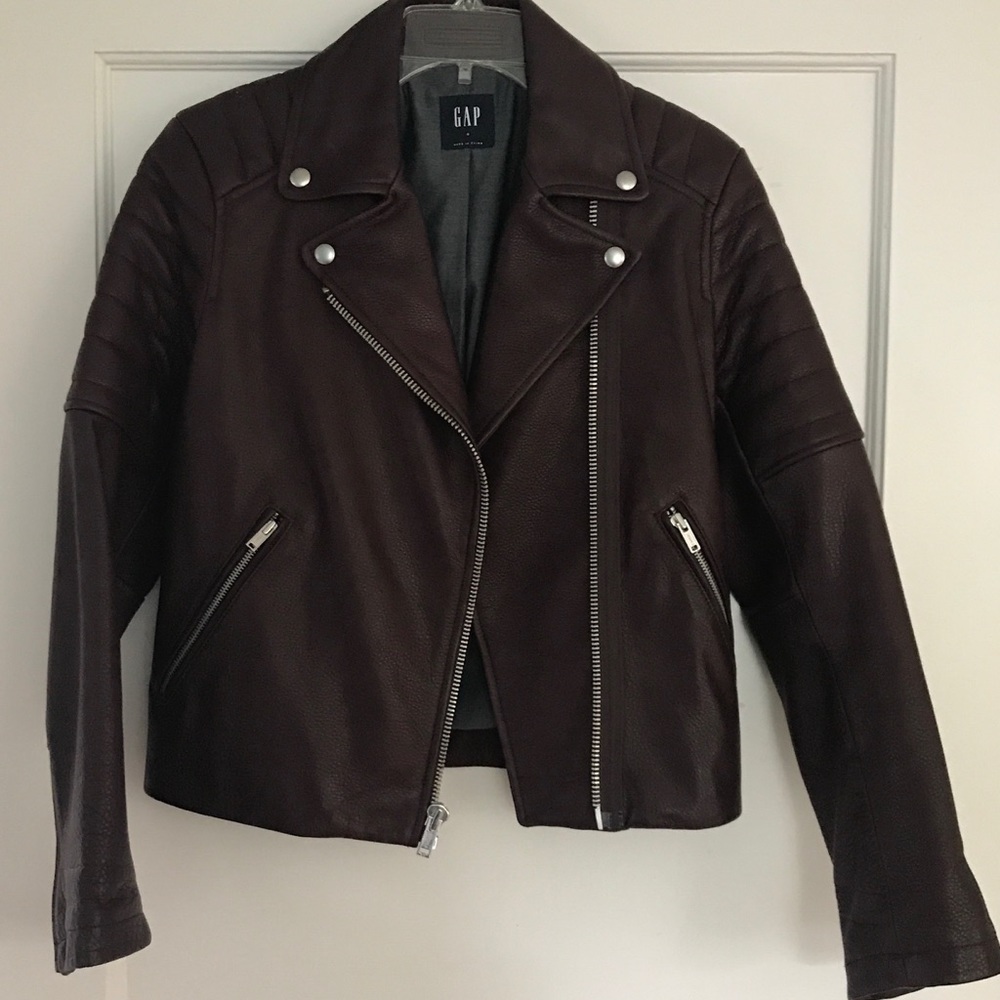 Gap Leather Moto Style Jacket