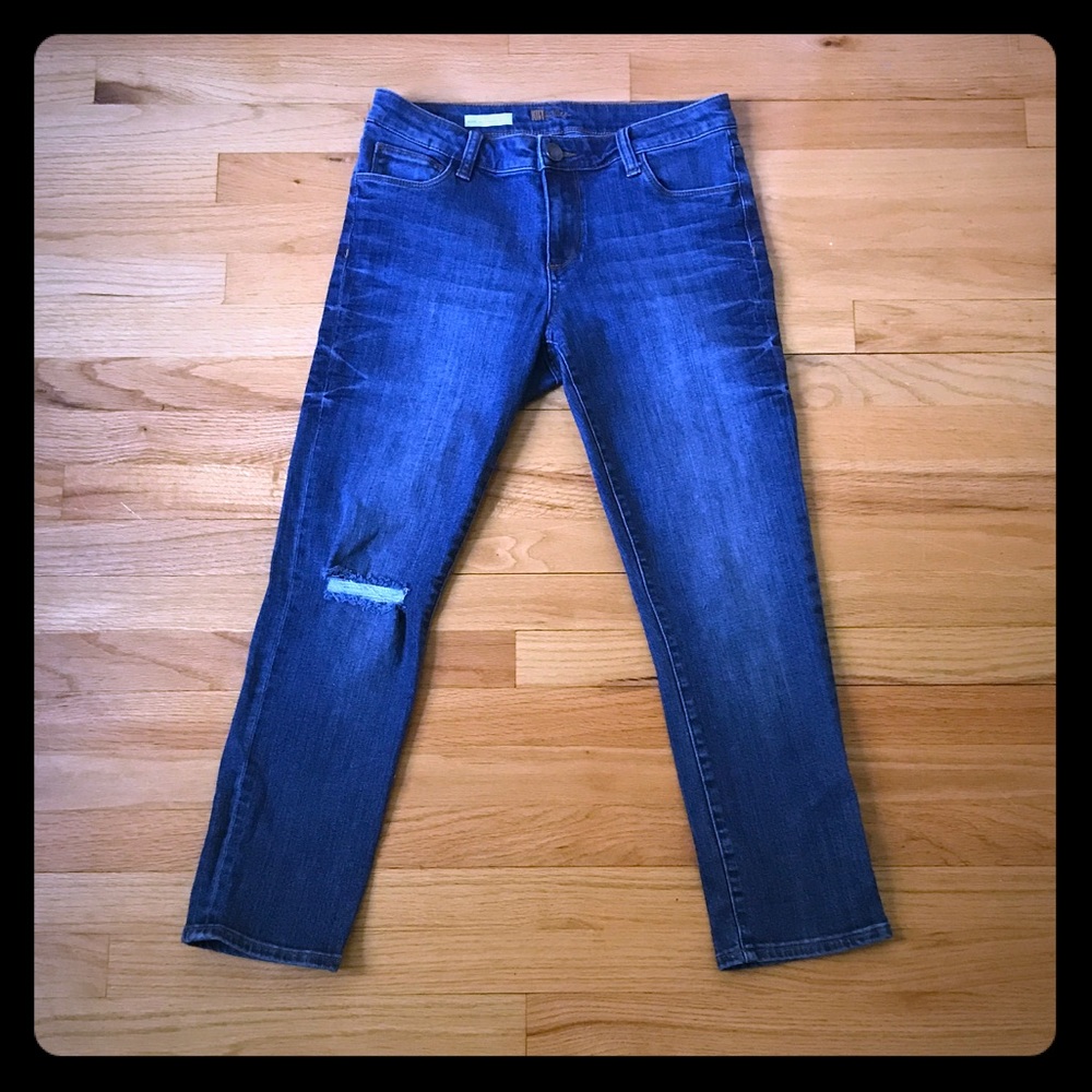 Kut from the kloth ankle length ripped jeans