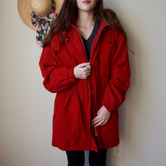 london fog red jacket