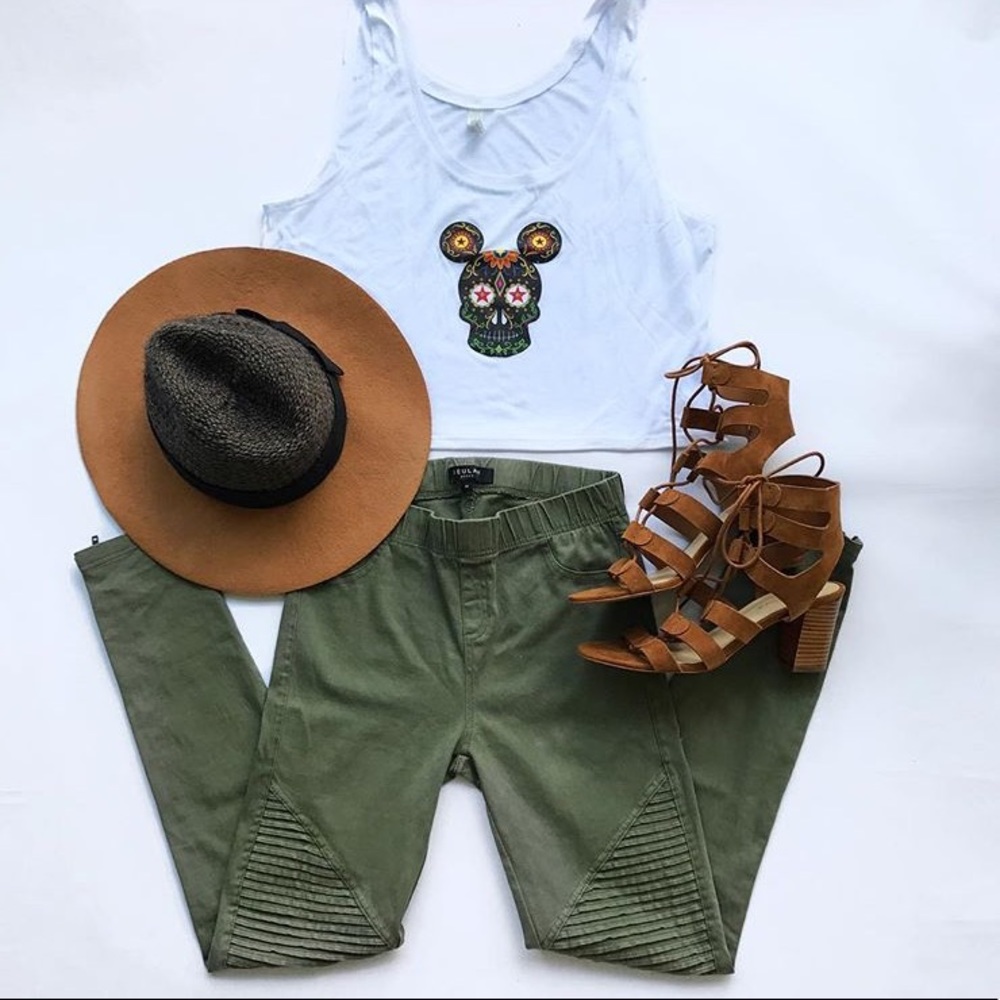 BEULAH GREEN MOTO PANTS