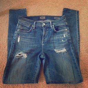 A GOLD E distressed skinny denim