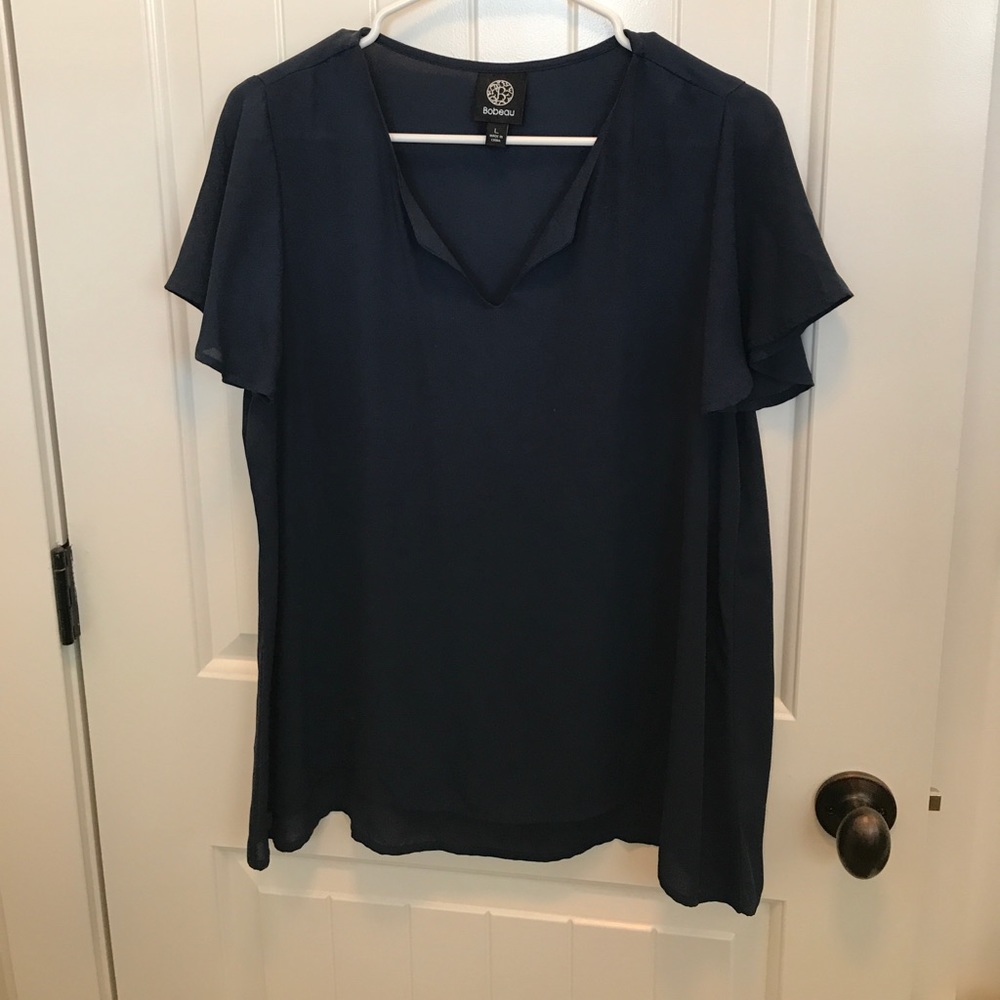 New Navy Bobeau Blouse