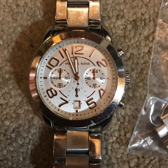 Silver with Rose Gold Michael Kors Watch