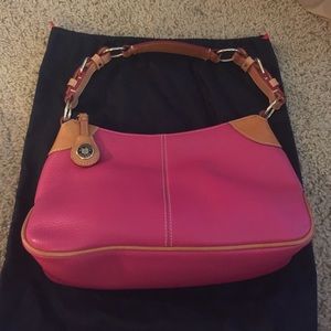 Dooney & Bourke pink/tan hobo
