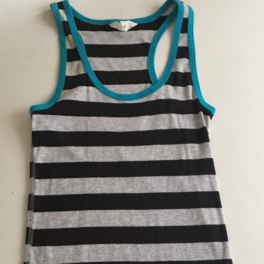 Juniors Striped ribbed tank