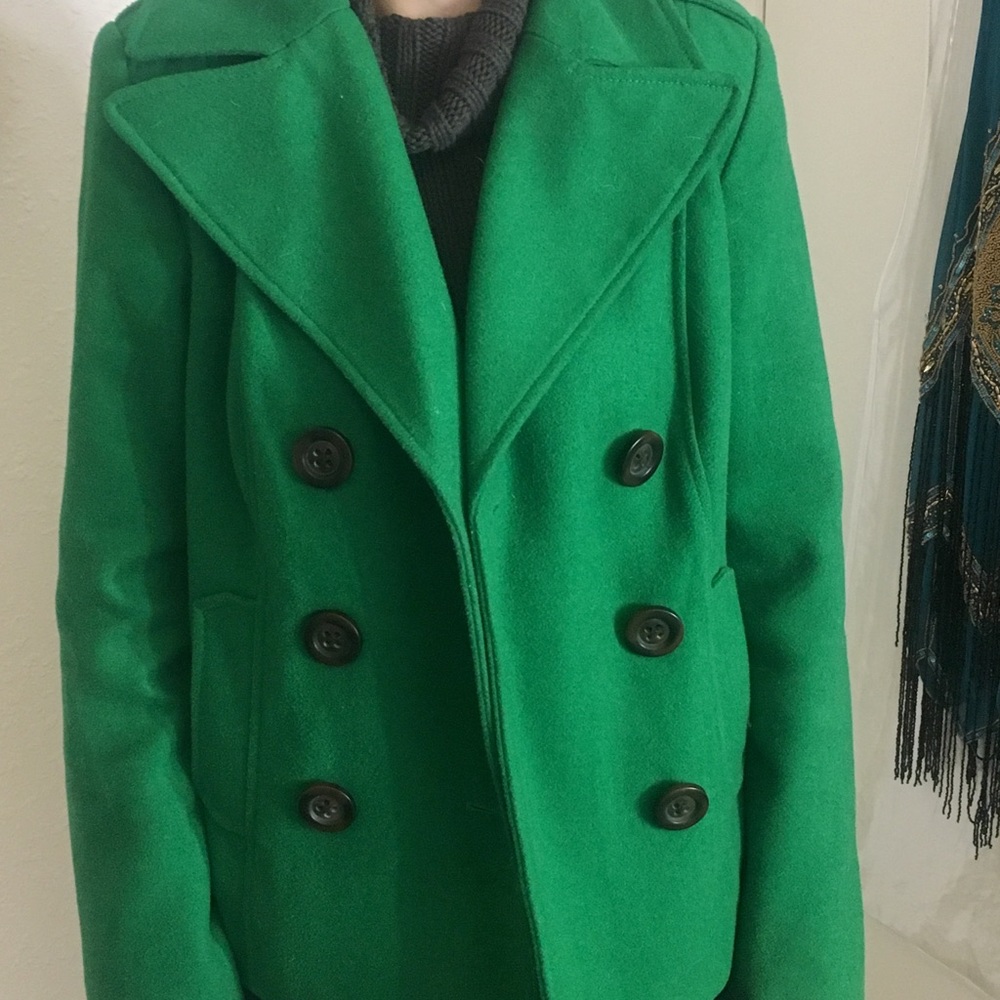 Old Navy Green Peacoat Small