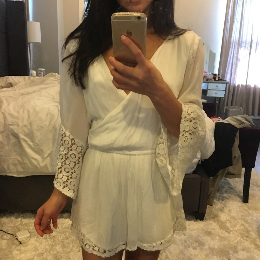 A&F lace detailed romper