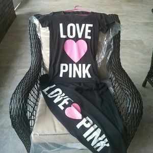 ♦♦SOLD♦♦PINK TEE AND SWEATS