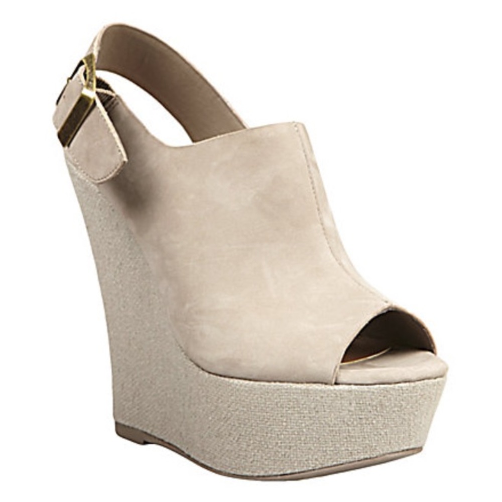 🐚Steve Madden Wardenn Grey Suede Wedge🐚