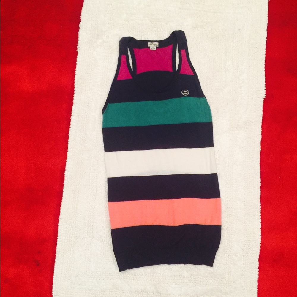 Women's Small Multicolored, Striped Sweater-Vest