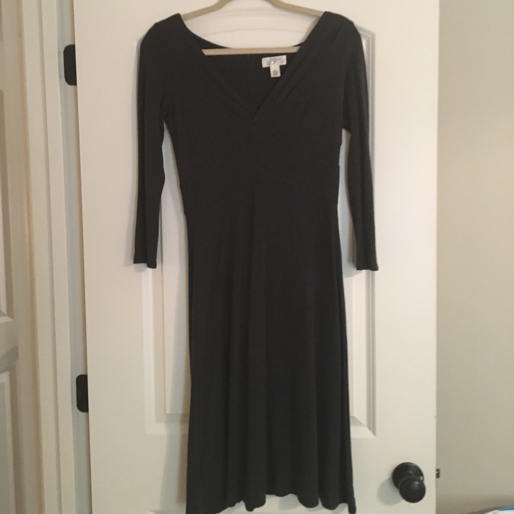 Ann Taylor Loft Dark  long sleeve dress