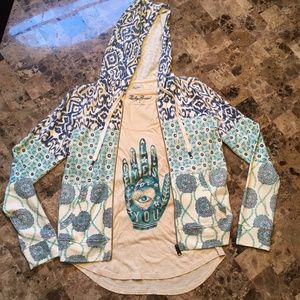 BUNDLE Lucky Brand Zip Up and T-Shirt