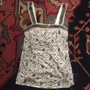 Anthropologie Beaded Tank