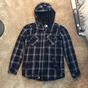Men's Rip Curl small fleece lined flannel jacket