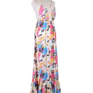 Re:named Floral backless Maxi dress