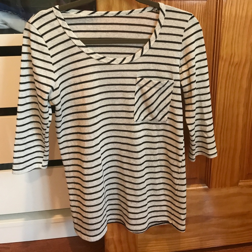 Stripe 3/4 sleeve top