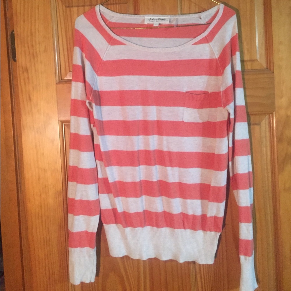 Orange Striped Sweater