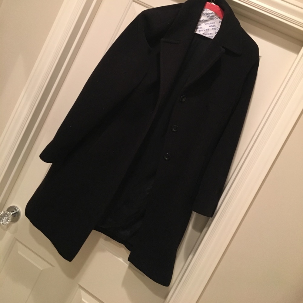 Lambswool & cashmere pea coat