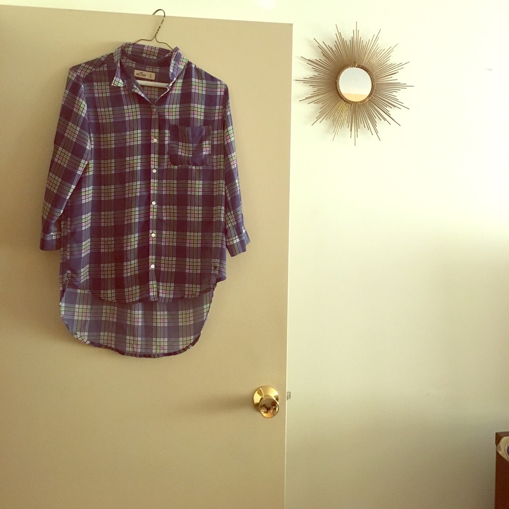 🍂FALL SALE 🍂Hollister Chiffon Button Up Blouse