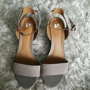 BP Gray wedge sandals