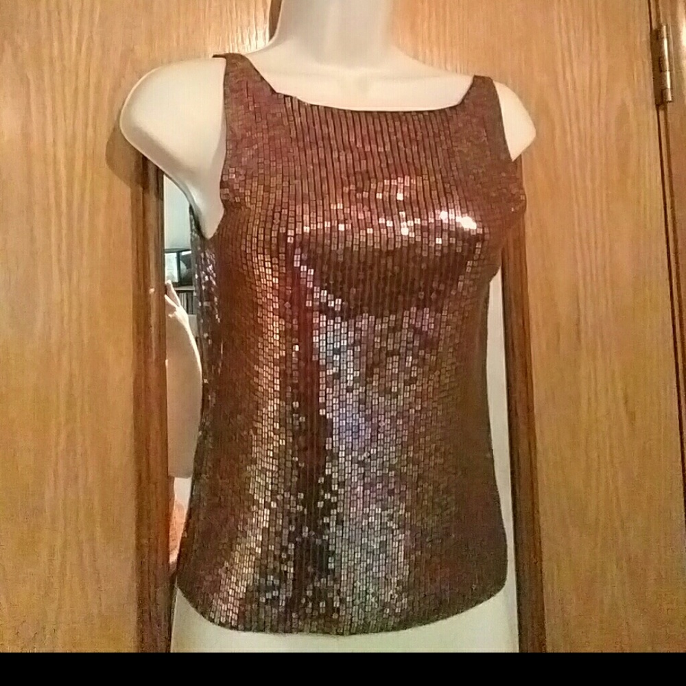 Sparkling top 100% silk