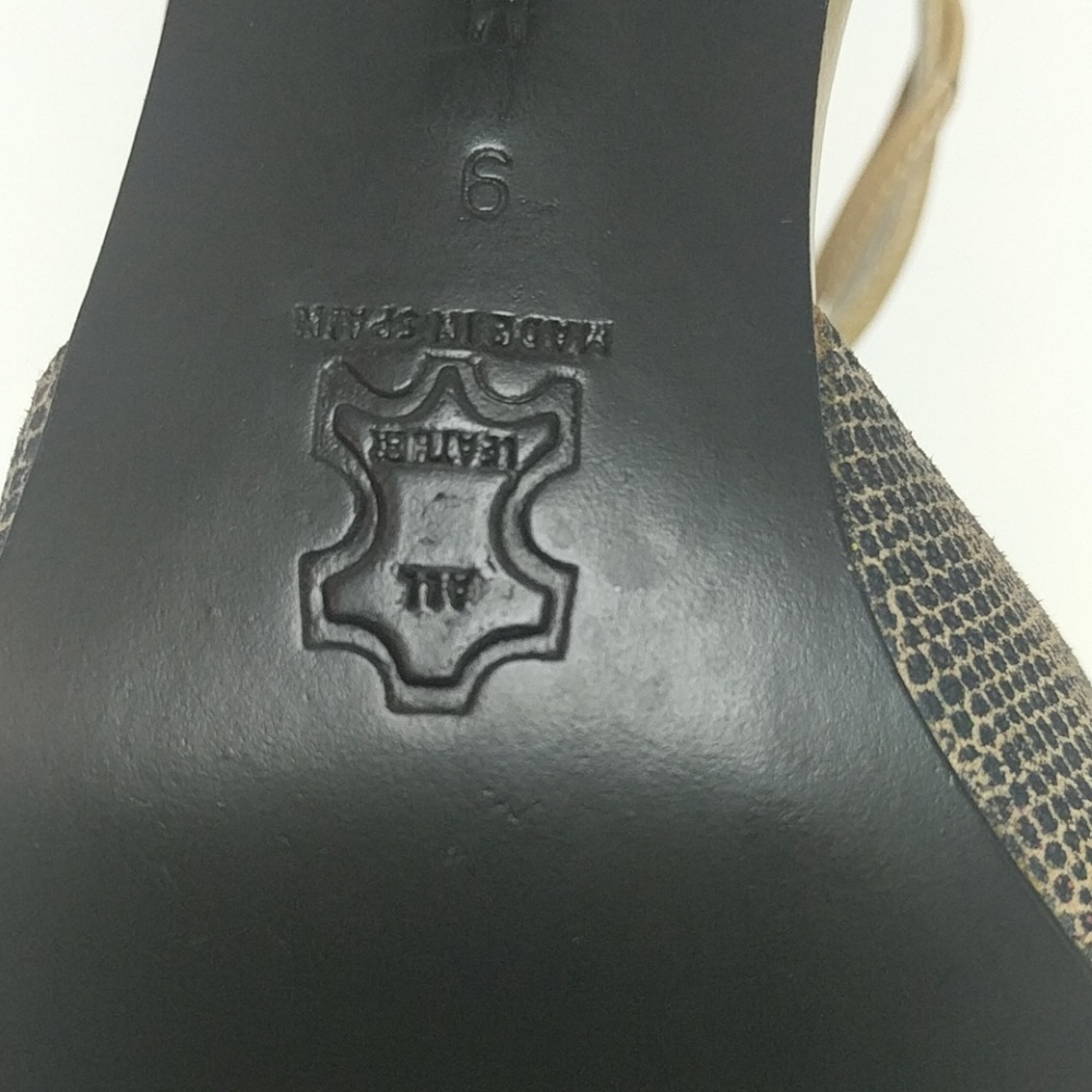 Melian Brown Snake Print Italian Metallic Pumps - Picture 6 of 8