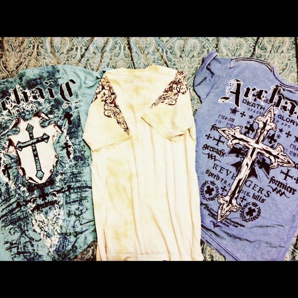 GUYS BUNDLE OF ARCHAIC AFFLICTION SHIRTS SZ•L