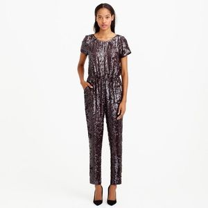 Plum Sequin J. Crew Jumpsuit