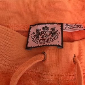 Orange Juicy Couture Velour Track Pants