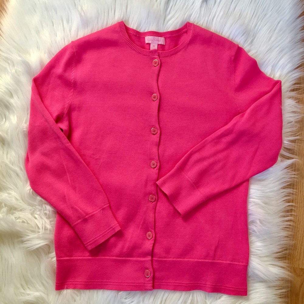 Lilly Pulitzer Pink Button Cardigan